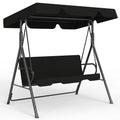 3-Person Outdoor Glider Swing - Steel Frame Patio & Backyard Bench
