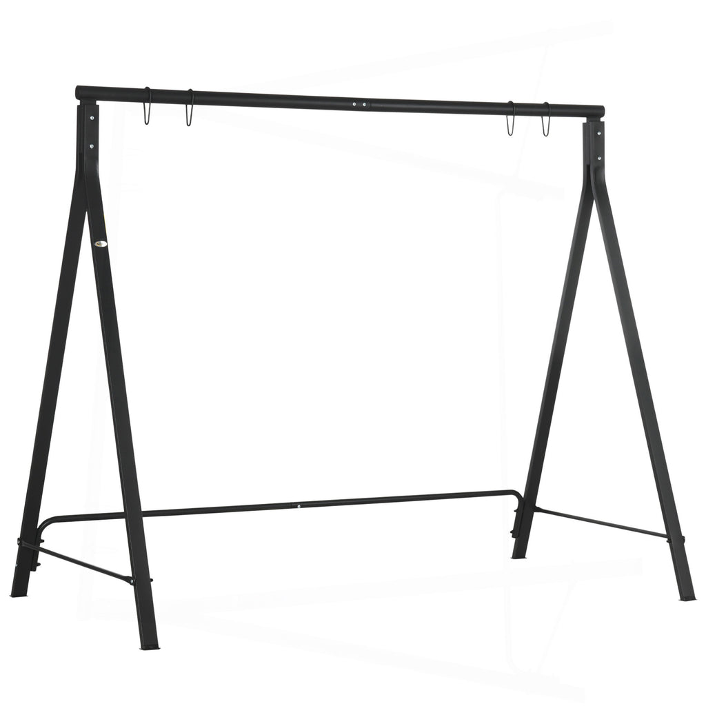 Heavy Duty Metal Porch Swing Stand - A-Frame Steel Frame for Patio