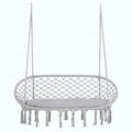 2-Seater Macrame Swing Chair - Boho Cotton Hammock for Patio & Home