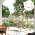 Wooden A-Frame Porch Swing Stand - Heavy Duty Outdoor Frame
