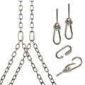 Heavy Duty Stainless Steel Porch Swing Hanging Chain Kit - 700lb